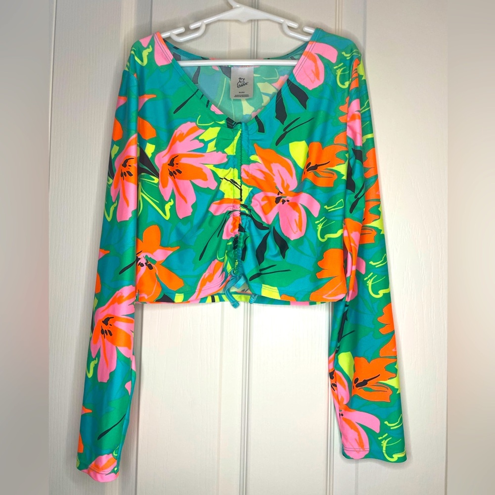 Floral swim top
